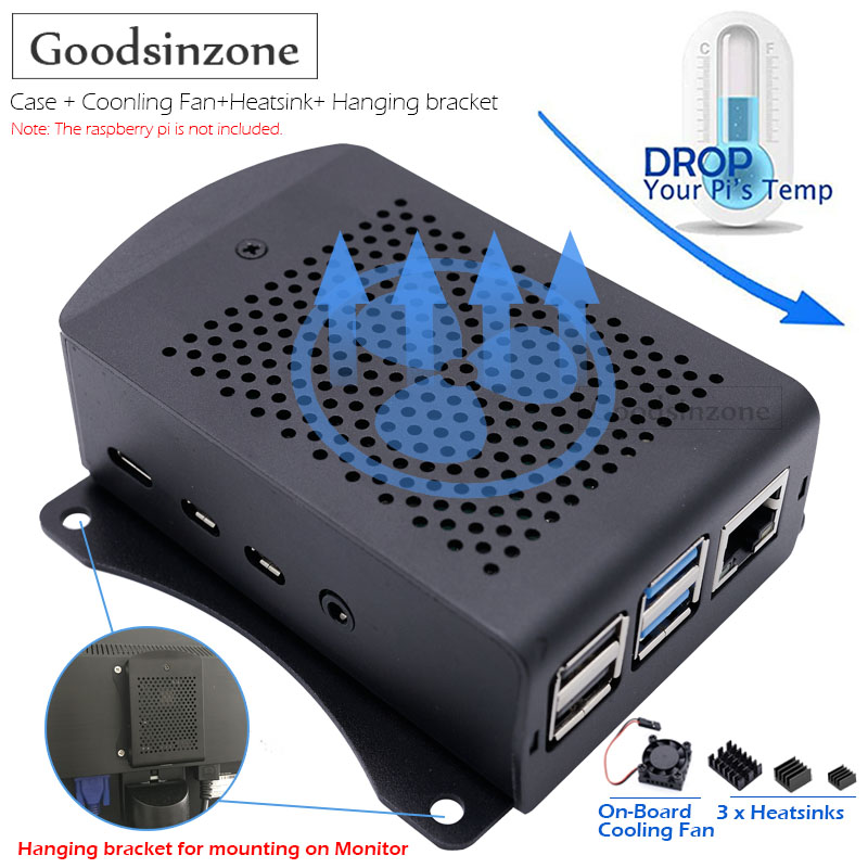 Argon One V3 M.2 Nvme Case - Raspberry Pi 4 Modell B Aluminiumgehäuse